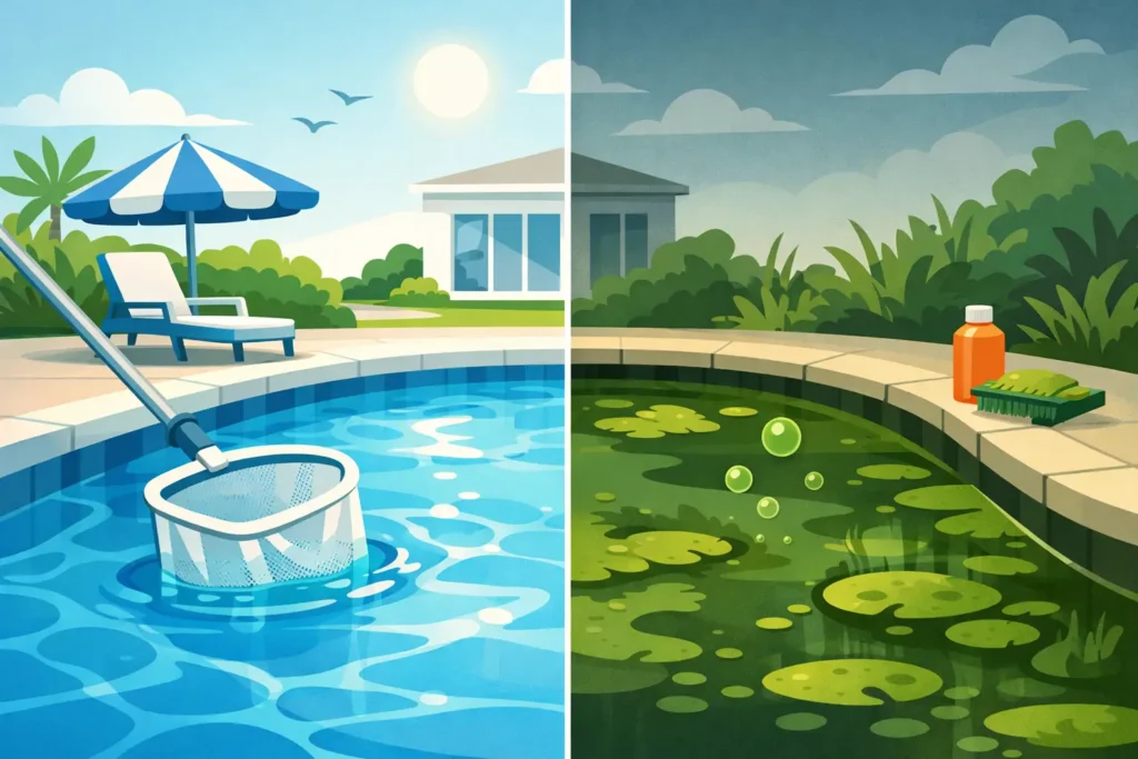 Como evitar algas na piscina de vez