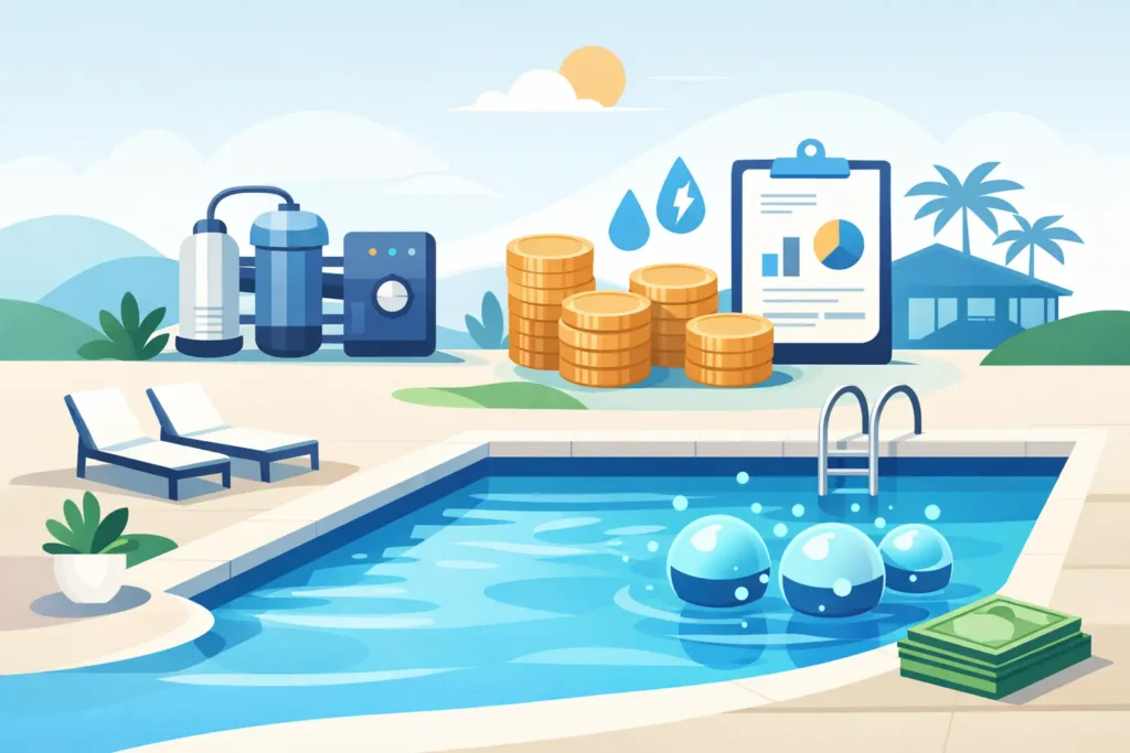 Quanto custa manter piscina ionizada por mês?