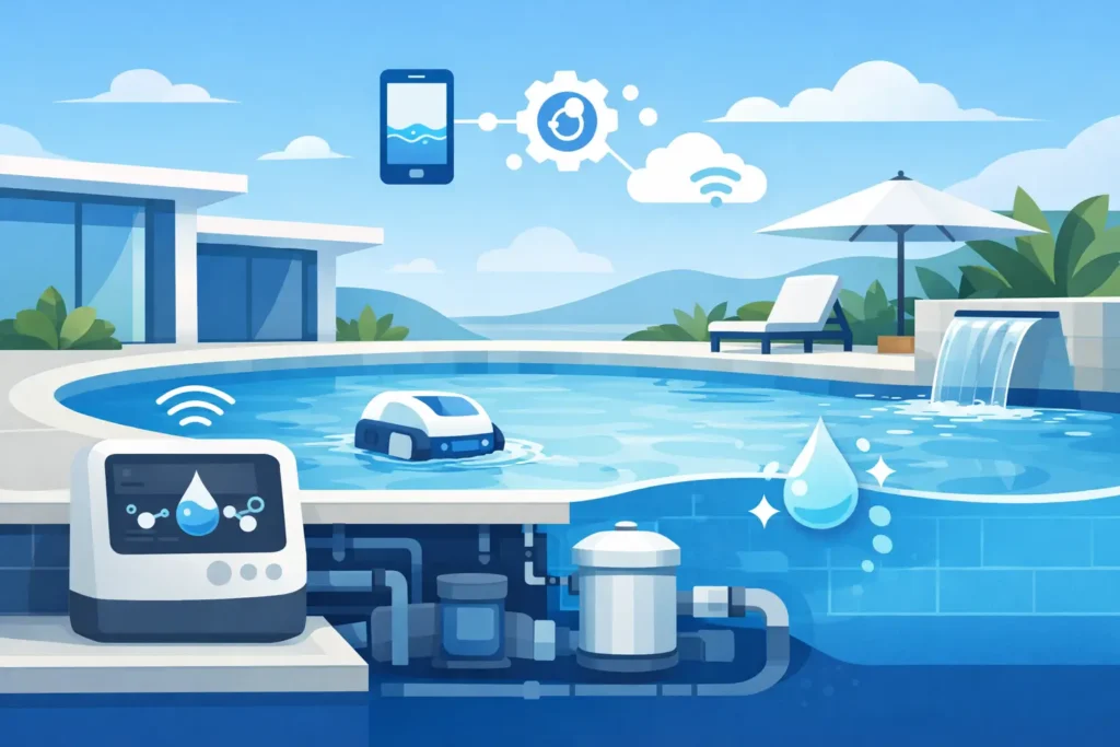 Sistema inteligente para piscina com menos cloro
