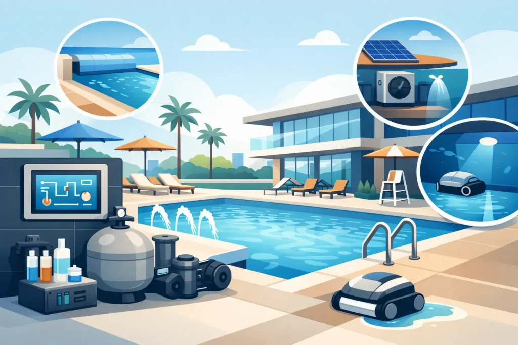 Melhores sistemas para piscina comercial