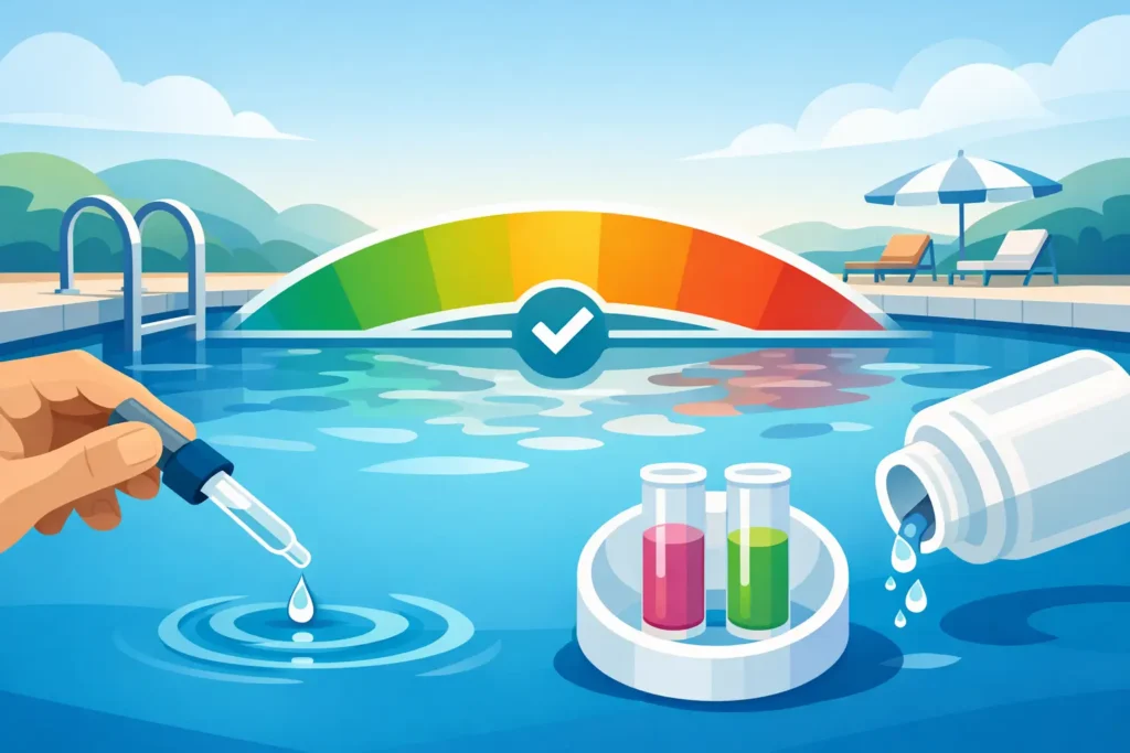 pH piscina: faixa ideal para ajuste seguro