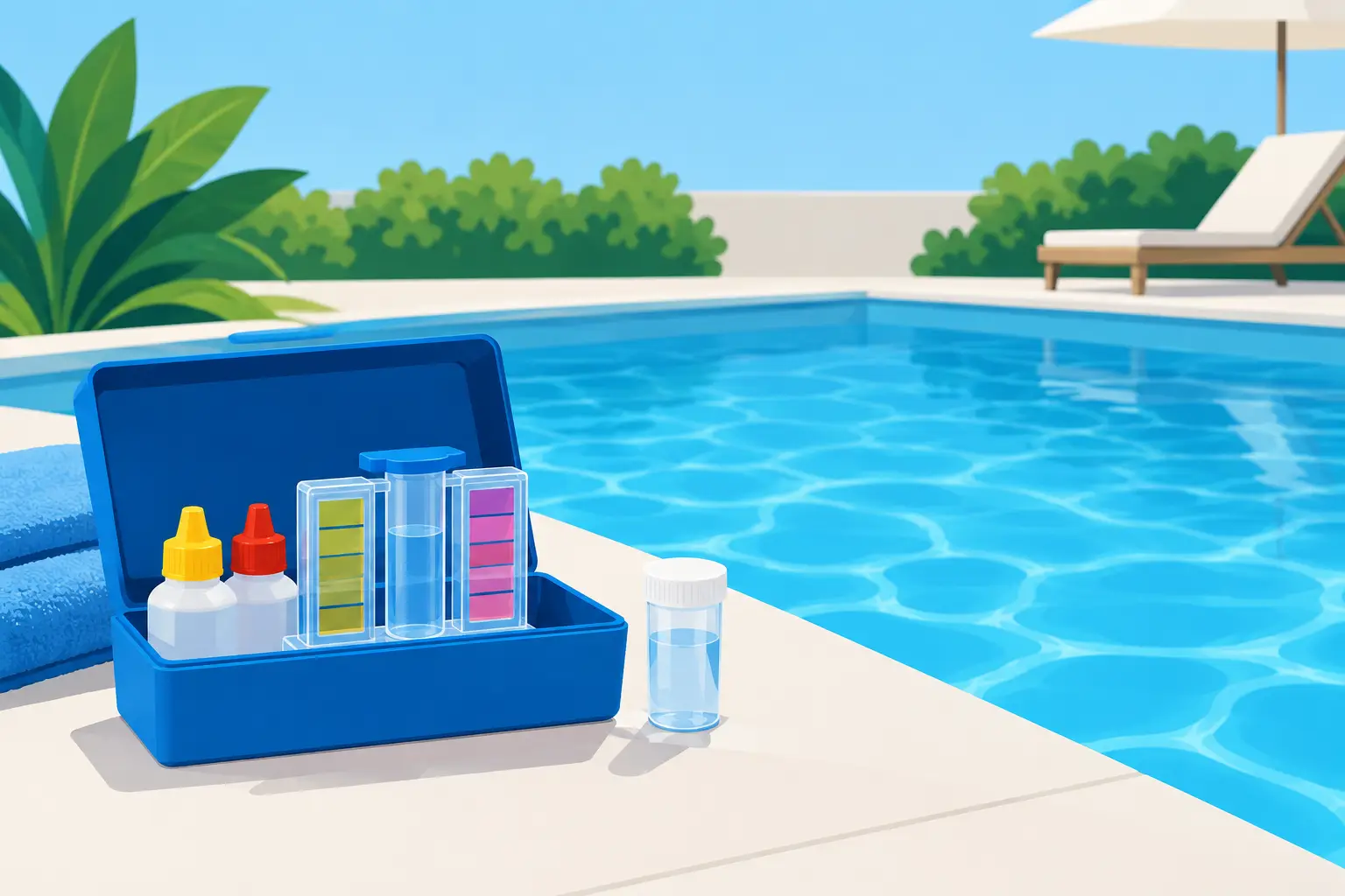 Análise água semanal para uma piscina segura