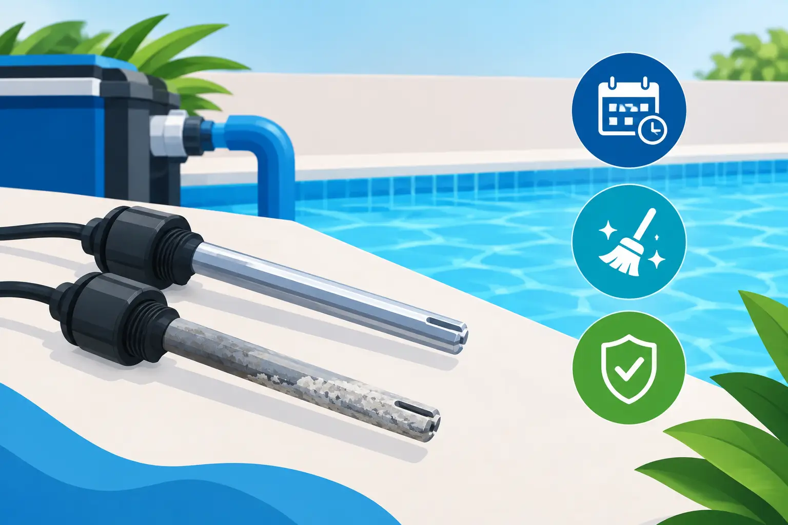 Quanto duram eletrodos de piscina e como preservar